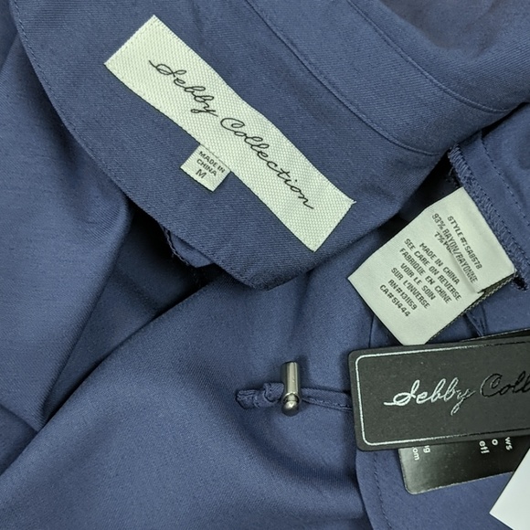 Sebby Draped Open Front Trench Coat Blue Sz M L XL - Picture 8 of 8